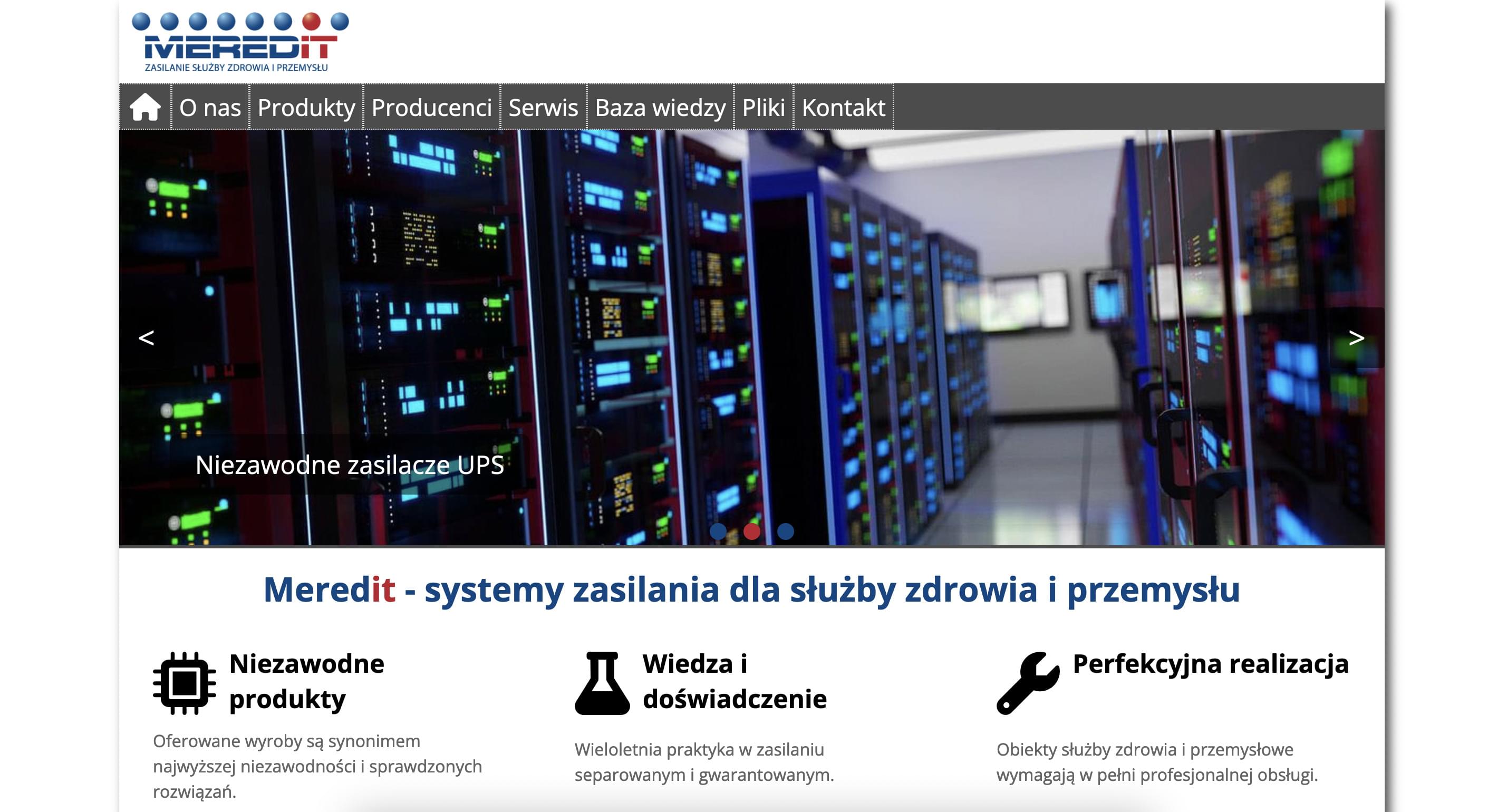 Zrzut ekranu ze strony meredit.pl